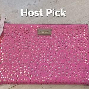 NEW Victoria's Secret Pink Lattice Zipper Cosmetic/Travel Bag